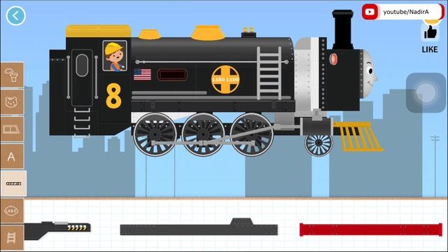 Black Locomotive Train No8 | Labo Brick Train Build Game #024 | Train Simulation | Game Walkthrough смотреть онлайн