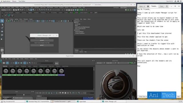 Shader Manager / Shader Tranfer / Shader Transplant Maya Python Script смотреть онлайн