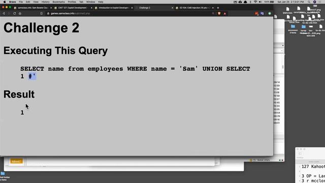 CNIT 127: SQLi and CMD Injection смотреть онлайн