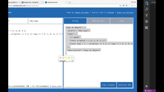 VSCode Snippet with Snippet Generator смотреть онлайн