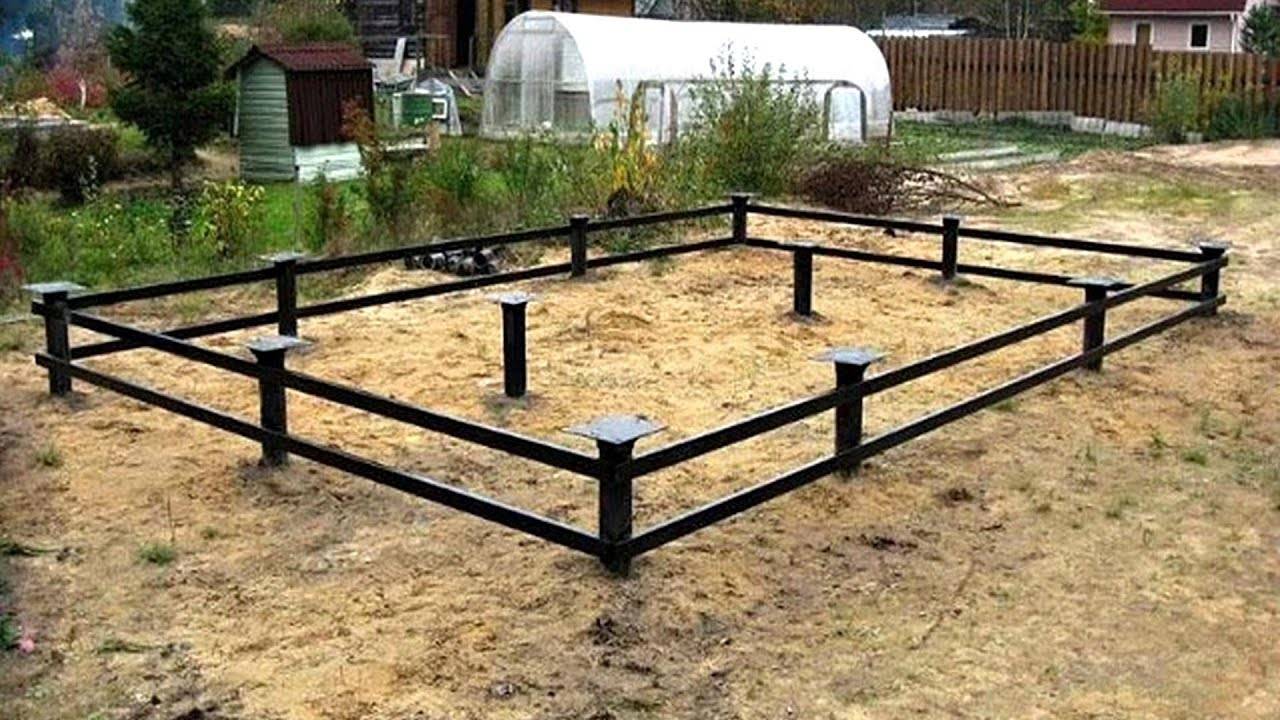 Фундамент на буронабивных сваях для каркасной бытовки своими руками смотреть онлайн