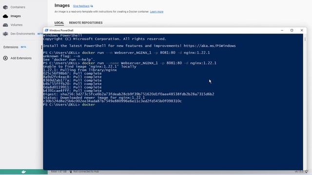 Run a container of the NGINX image on local machine using Docker Desktop смотреть онлайн