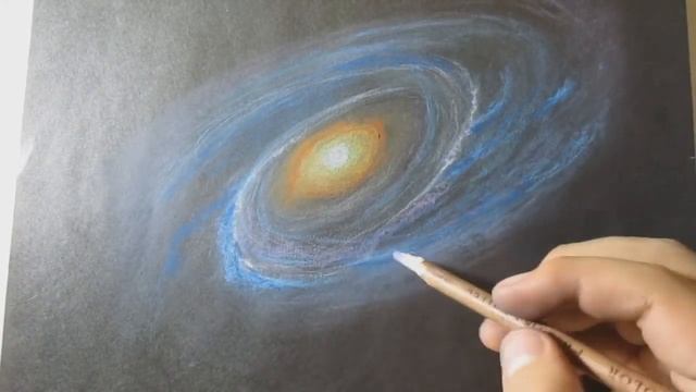 How to Draw a Galaxy with Colored Pencil Step by Step смотреть онлайн