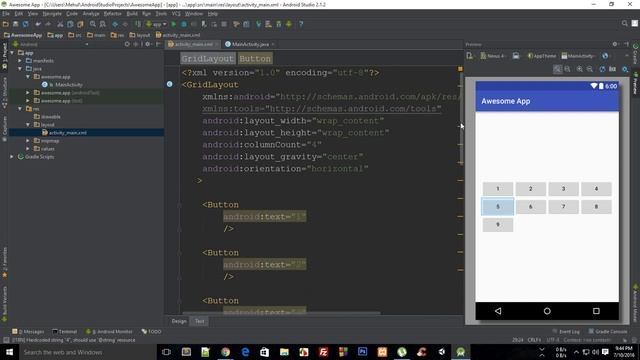 Android App Development Tutorial 38: More on Grid Layout смотреть онлайн