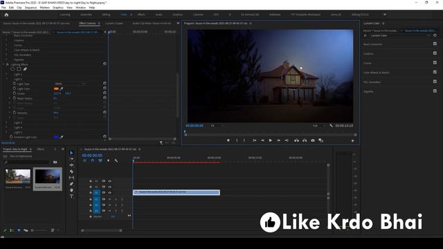 How to Turn Cinematic Day into Night in Adobe Premiere pro (Hindi) смотреть онлайн