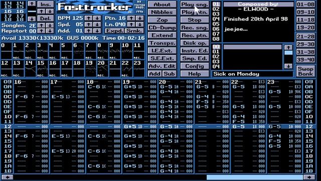 Elwood - Sick on Monday (1998) - FastTracker 2 смотреть онлайн