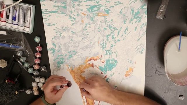 DIY Картина по номерам) Процесс рисования картины по номерам) смотреть онлайн