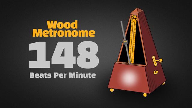148 BPM Wood Metronome [30 Minuts] смотреть онлайн