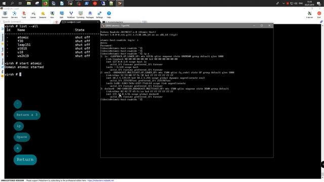 Установка Fedora Atomic Host Rawhide в KVM hypervisor смотреть онлайн
