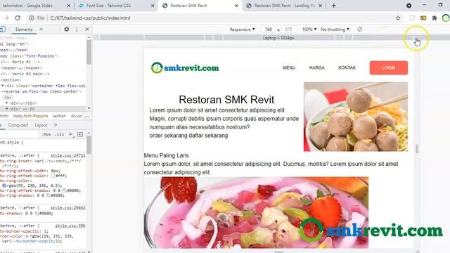 8 pemrograman Web Project Landing Page Text Tailwind CSS смотреть онлайн
