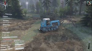 Spintires \ Спинтайрес - Прохождение карты Побережье на тракторе ДТ-75 с рабочими гусеницами