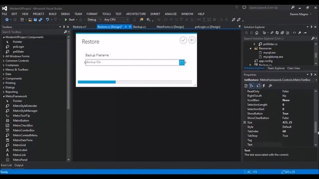 Restore MySql Database Using Visual Studio смотреть онлайн