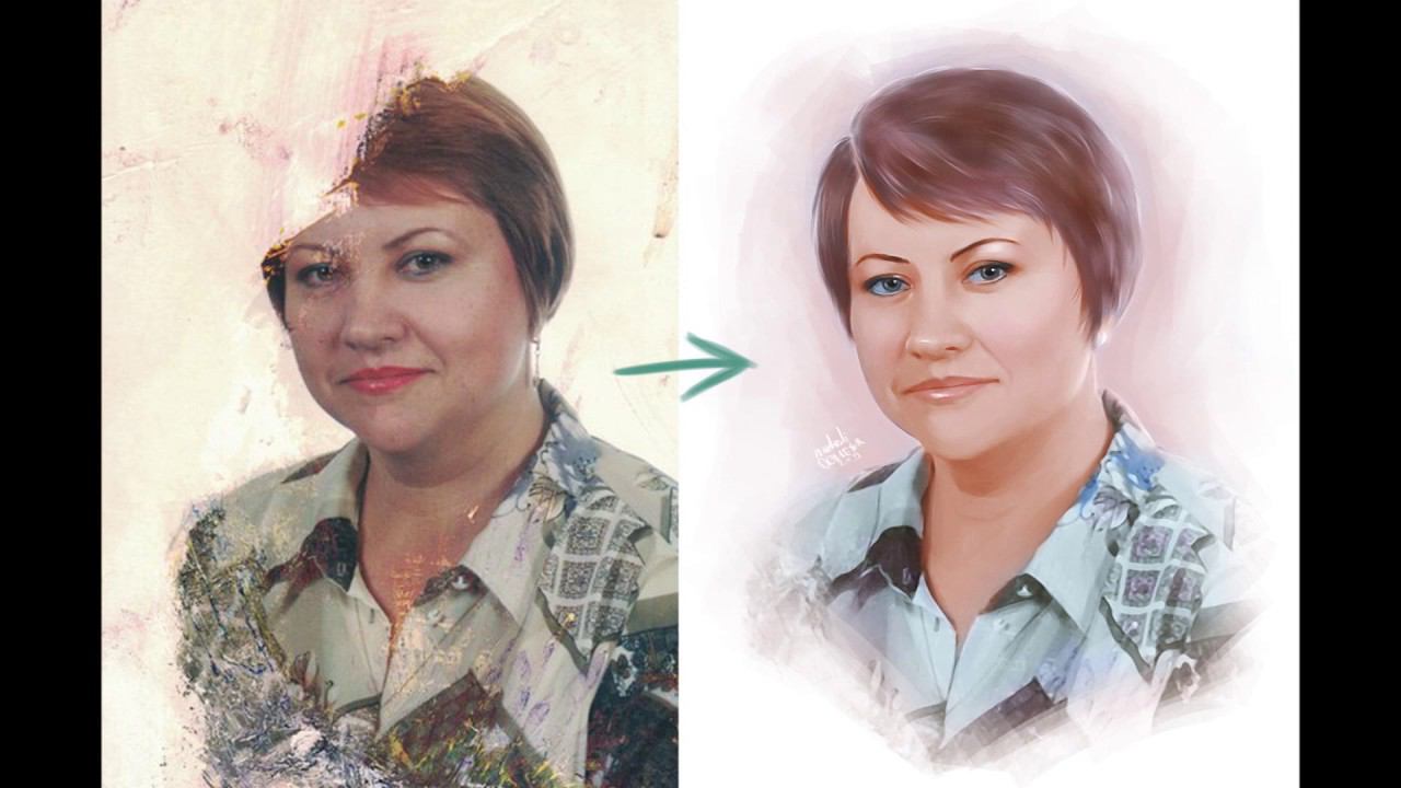 Восстановление и ретушь поврежденного фото смотреть онлайн