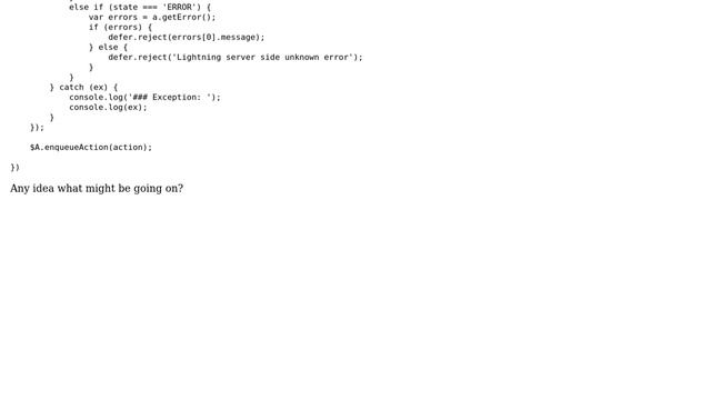 Salesforce: Lightning Locker Service: Maximum call stack size exceeded on action getCallback() смотреть онлайн