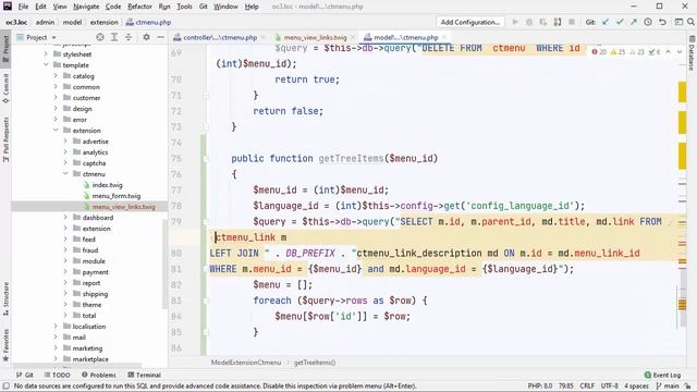 Создание интернет-магазина на OpenCart с нуля. Расширение произвольного меню. Часть 4