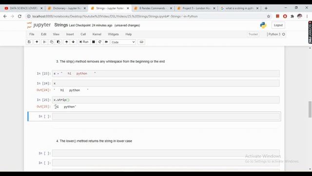 Basic Python Tutorial - 7 ... Strings in Python || Examples | Functions - Len, Strip, Lower, Upper смотреть онлайн