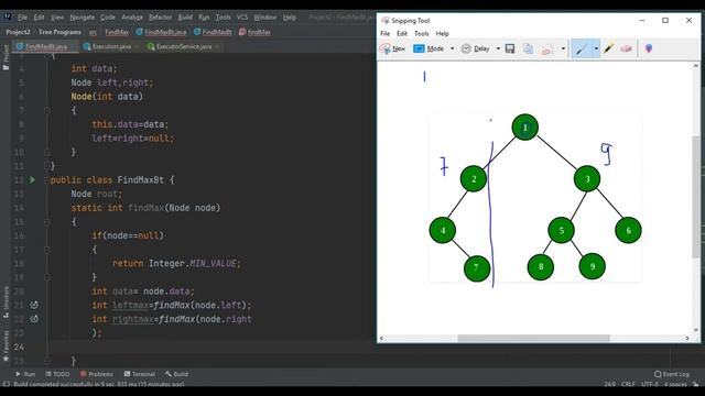Find maximum in a Binary Tree Java смотреть онлайн