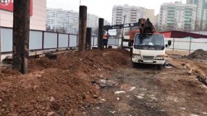 Устройство шпунтового ограждения