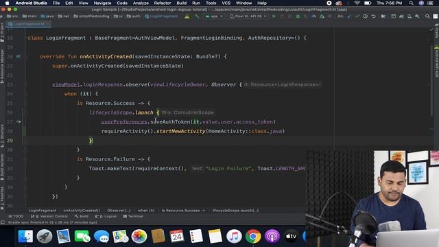 #9 Android Login/Signup with MVVM - User Login смотреть онлайн