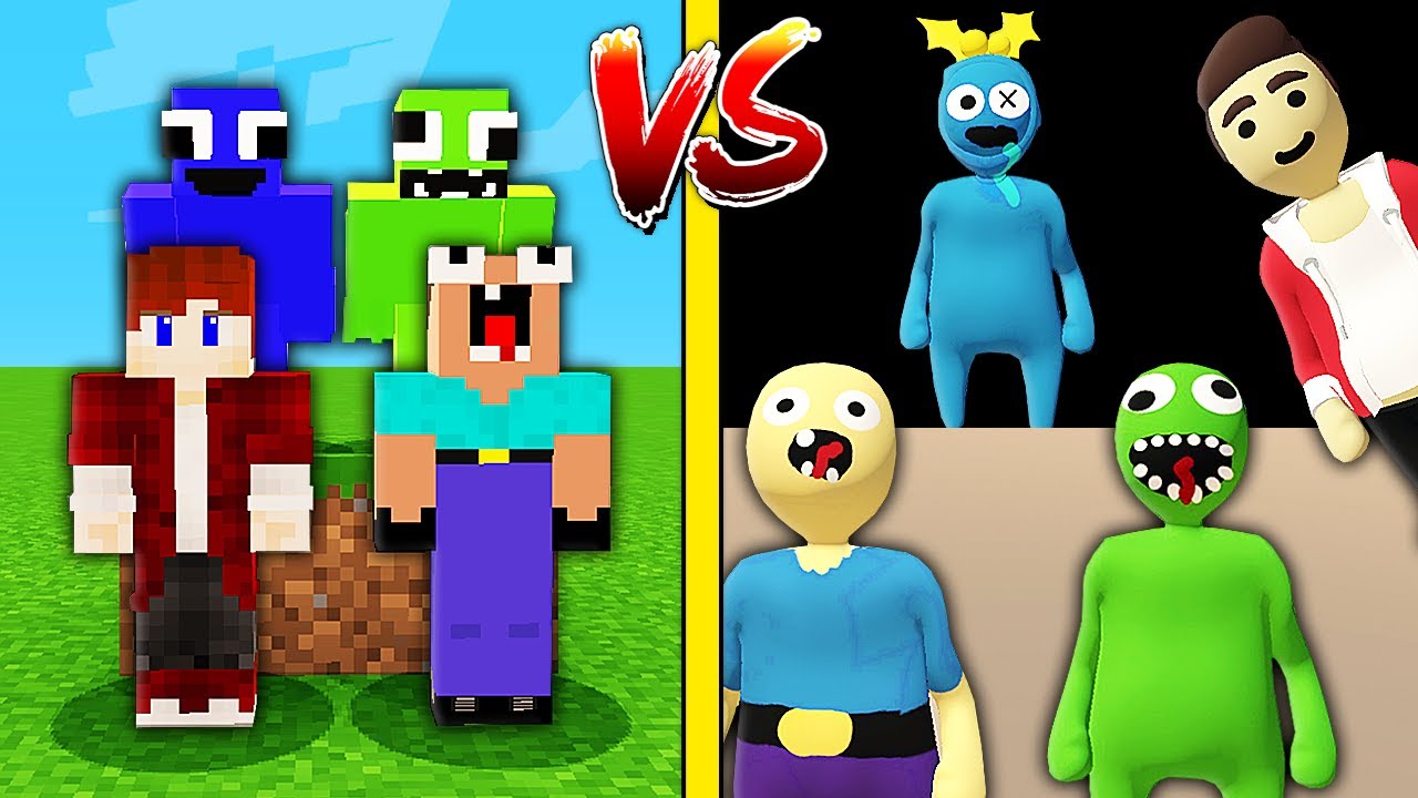 2 НУБА ЗАТРОЛЛЕНЫ РАДУЖНЫЕ ДРУЗЬЯ РОБЛОКС В ПЛАСТИЛИНОВОМ МИРЕ В МАЙНКРАФТ | Админ Пэнн Minecraft