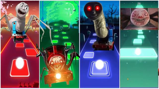Choo Choo Charles 🌟 Siren Head 🌟 Cursed Thomas 🌟 Skibidi Toilet ⚡ Tiles Hop EDM Rush! смотреть онлайн