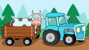 Песенка для детей - Синий Трактор. Обучающая детская песенка про ТРАКТОР и веселых ЖИВОТНЫХ