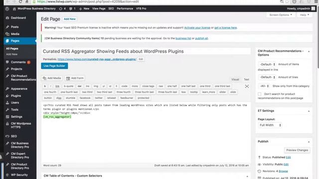 Curated RSS Aggregator Plugin for WordPress by CreativeMinds Installation Tutorial смотреть онлайн