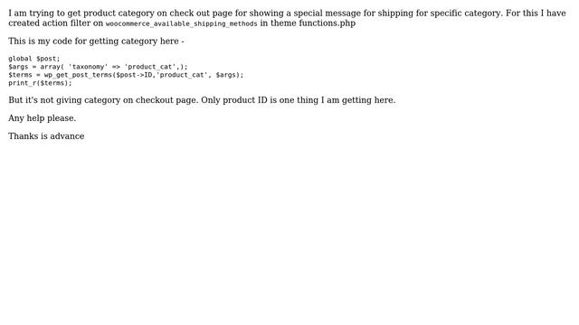 Wordpress: woocommerce display product category on checkout page смотреть онлайн