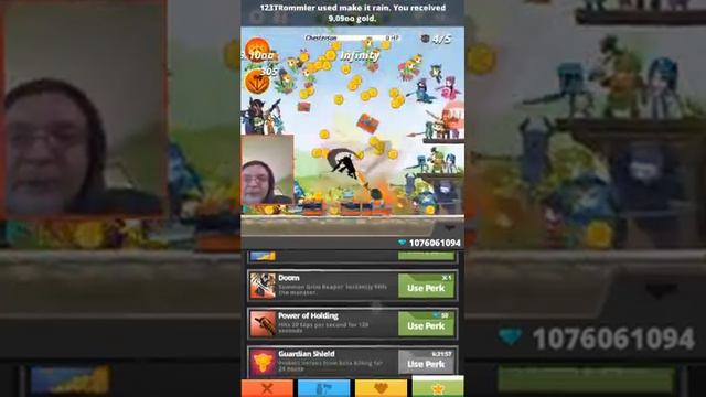 Tap Titans: Infinity Gold At E+308!