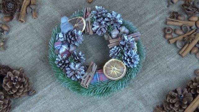 Венок из шишек сосны и секвойи Т35-B5 смотреть онлайн