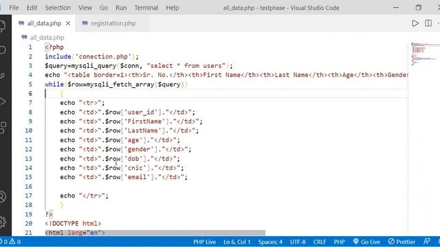 Class 03 |Show All Data | TestPhase PHP| #Virtual University|CS619 final Project Test Phase смотреть онлайн