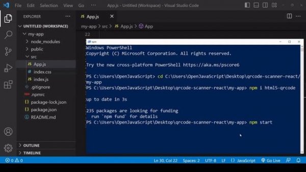 QR Code Reader / Scanner in React (Html5-QRCode.js)
