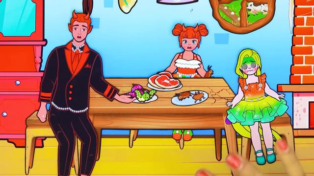 [🐾paper Diy🐾] Poor Vs Rich Rapunzel Mother And Daughter Family #Rapunzel Compilation 놀이 종이