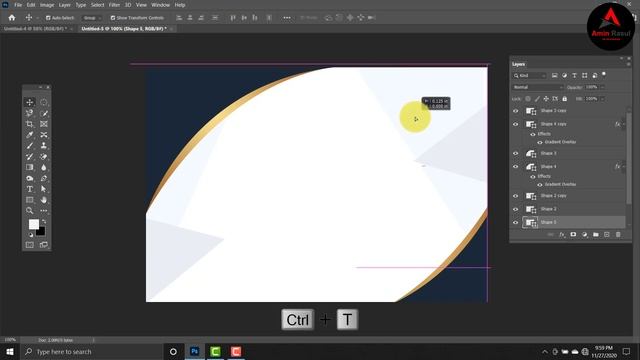 Certificate Template Design - Photoshop CC Tutorial смотреть онлайн