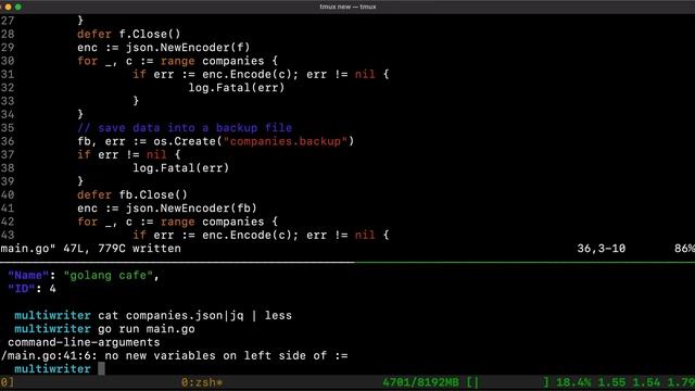 Go (Golang) io.MultiWriter Tutorial смотреть онлайн