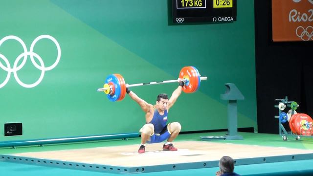 Ali Hashemi Men 94 kg Snatch 173 kg смотреть онлайн