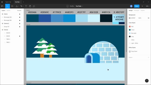 Happy Penguin Illustration | FIGMA Illustration Tutorial