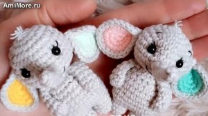 Амигуруми: схема Карманный слоник. Игрушки вязаные крючком - Free crochet patterns.