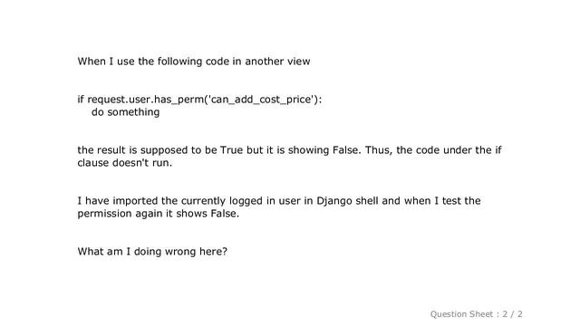 Django : How to check current user's permissions from a Group in Django? смотреть онлайн