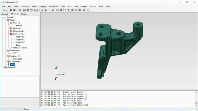 PrePoMax & CalculiX - CAD Geometry Import