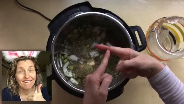 Smoky Cheesy Split Pea Soup in the Instant Pot