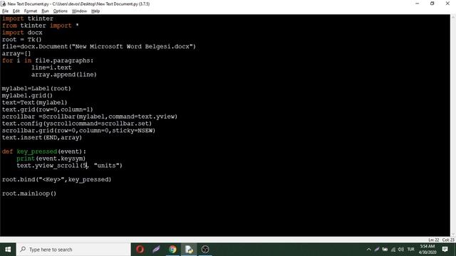 How to scroll down and up Using arrow keys on python Text scrollBar key binding смотреть онлайн