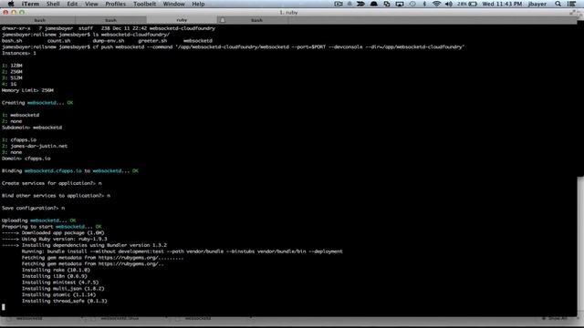Websocketd And Cloud Foundry Apps