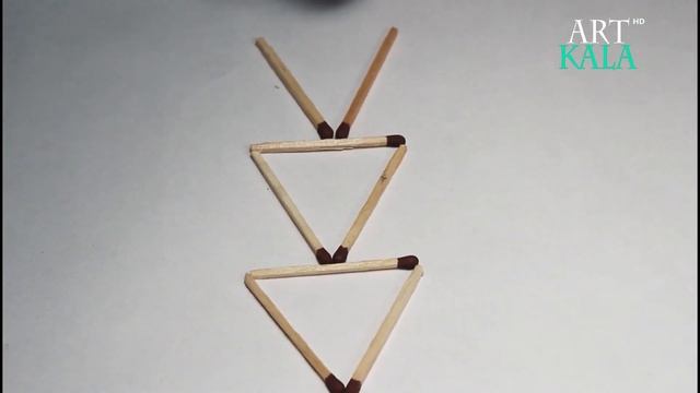 Match stick puzzle = Move 3 matches to make 4 equilateral triangle ? смотреть онлайн