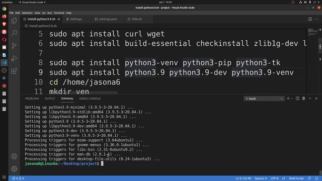 Install Python 3 9 for graphic app in Ubuntu 20 04 by install manager смотреть онлайн