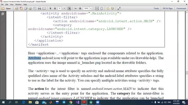 Lesson 4 -Android Hello World Example смотреть онлайн
