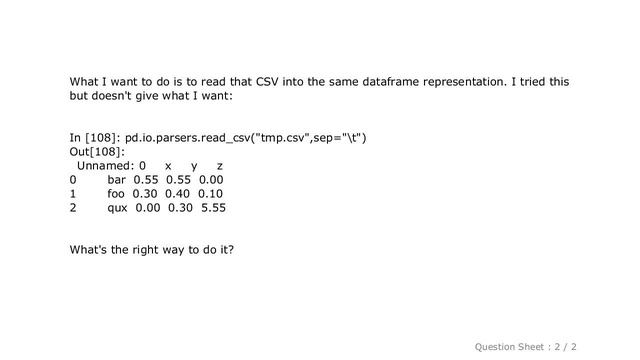 Pandas : How to read CSV file with of data frame with row names in Pandas смотреть онлайн