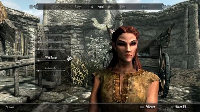 SKYRIM Female Wood Elf Character Creation -SETTINGS BELOW -No Mods