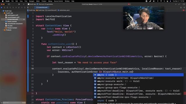 Logging In Users With Face ID in an Iphone App | Swift 5, Xcode 12 смотреть онлайн