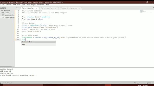 Facebook Login using Python | Weekly Python Snippets | 2020 смотреть онлайн